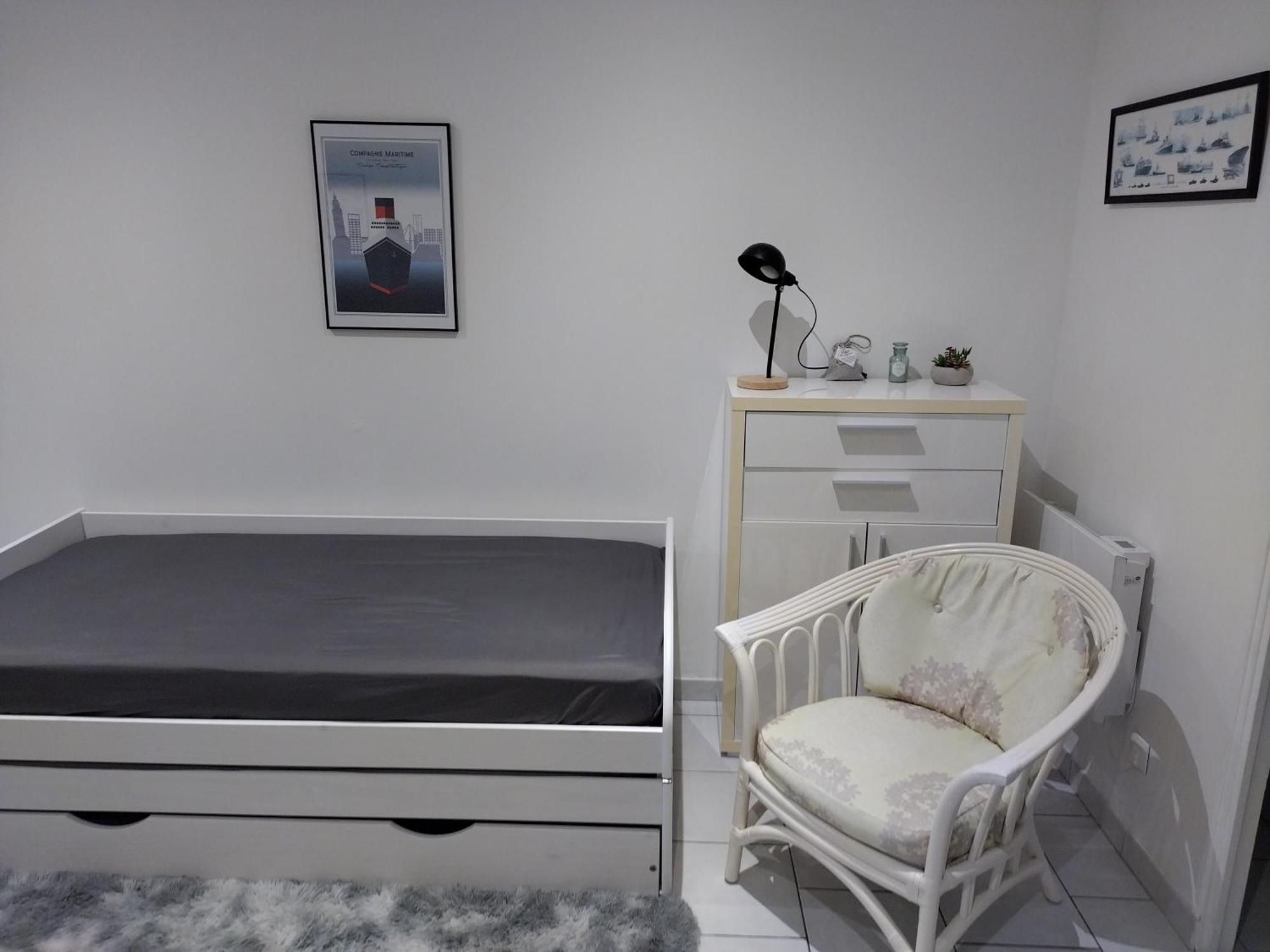 Charmant Studio Canape Lit Netflix Prime Video Dazn Wifi Le Havre Eksteriør billede